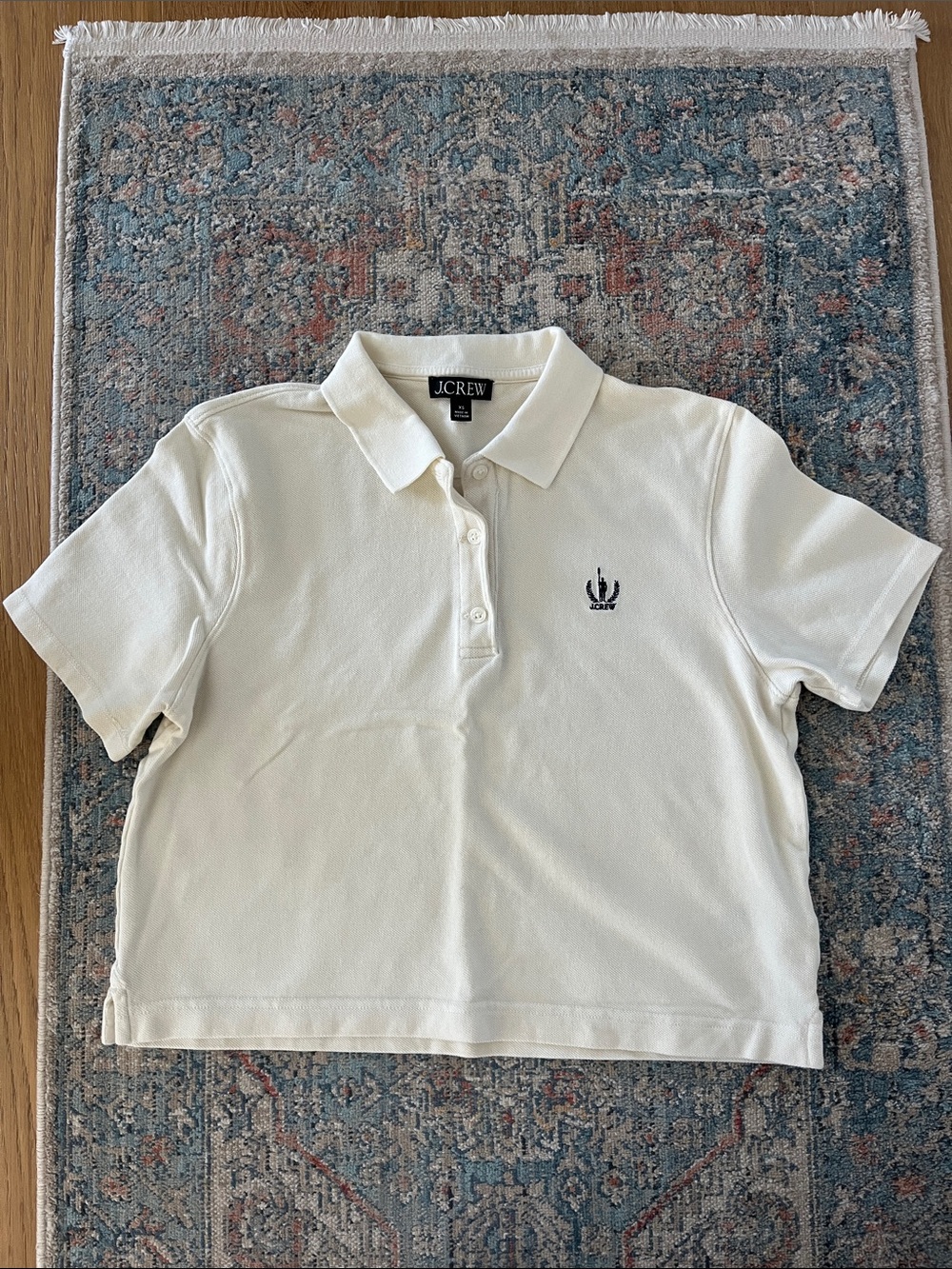 J. Crew Piqu Eacute Cropped Polo Shirt